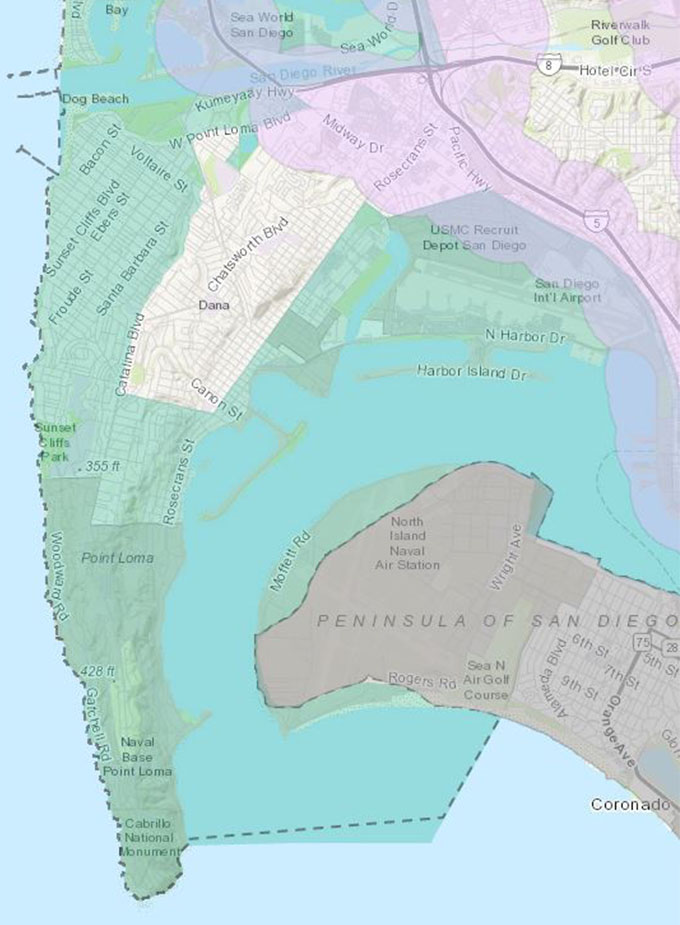 Coastal Overlay Zone Map San Diego